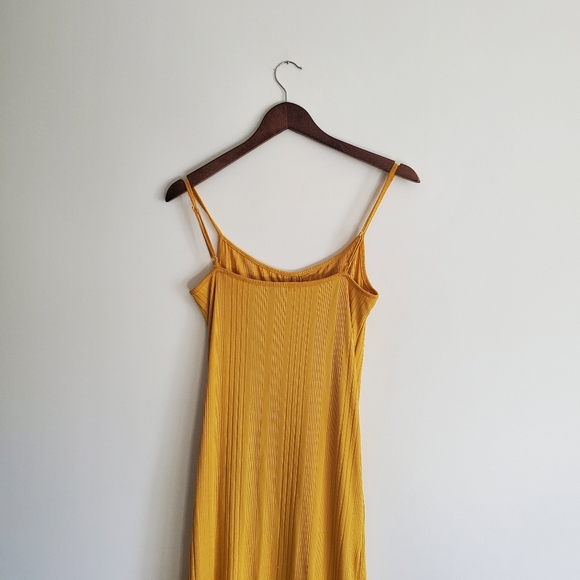 MAGAZINE | Golden mustard yellow button down maxi / midi dress (Size M) - Picture 7 of 10